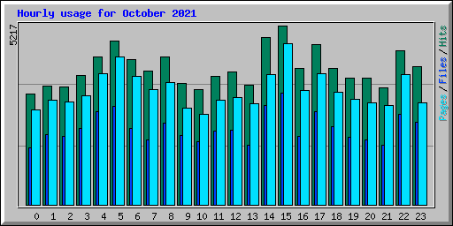 Hourly usage for October 2021
