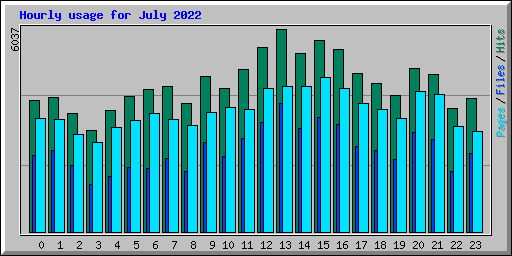 Hourly usage for July 2022