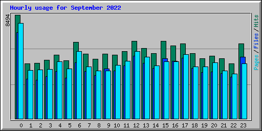Hourly usage for September 2022