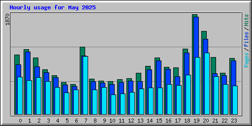 Hourly usage for May 2025