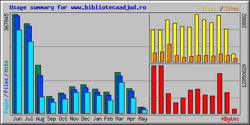 Usage summary for www.bibliotecaadjud.ro